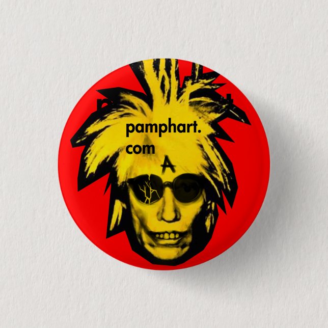 pamphart.com badge #6 1 inch round button (Front)