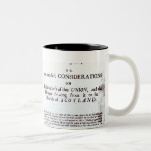 Pamphlets showing both sides Two-Tone coffee mug