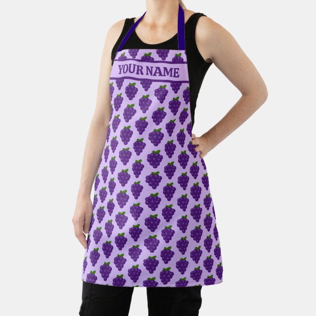 Pamplemousse rouge violet fruits imprimé tablier d (Insitu)