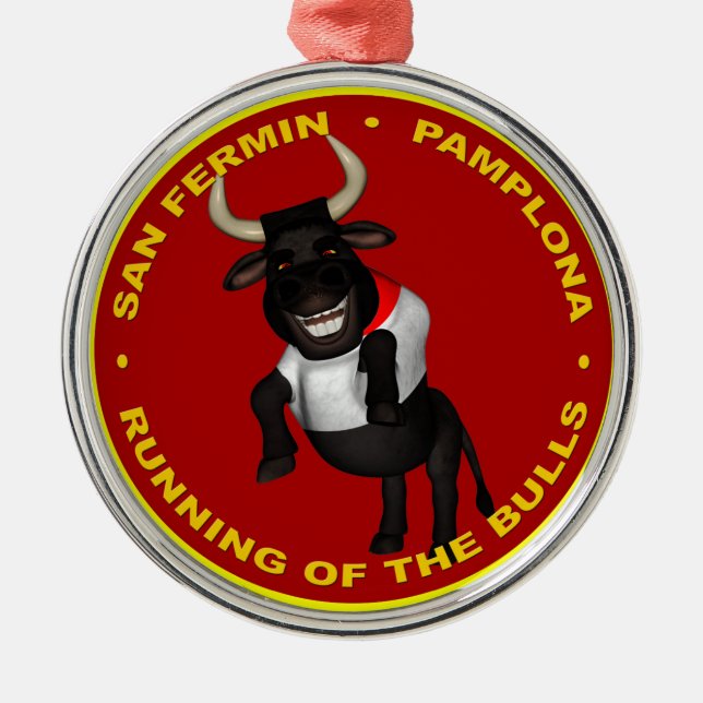 Pamplona - San Fermin Metal Ornament (Front)