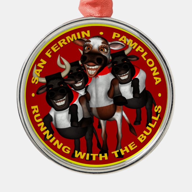 Pamplona - San Fermin Metal Ornament (Front)