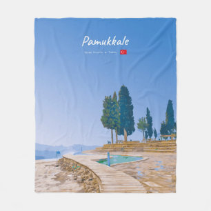 Pamukkale, Turkey - Thermal Pools Fleece Blanket