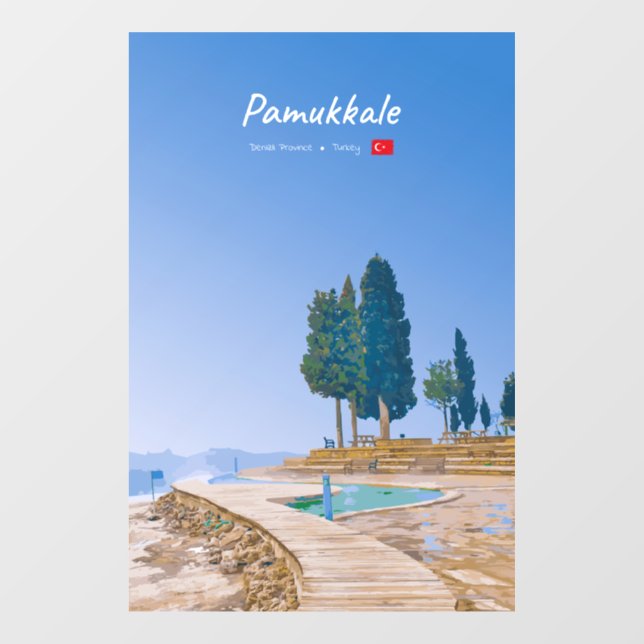 Pamukkale, Turkey -  Thermal Pools Window Cling (Sheet)