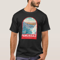 Pamukkale Turkey Travel Art Vintage