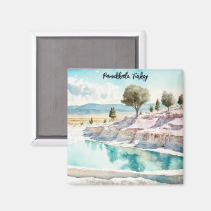 Pamukkale Turkey Travel Mineral Thermal Magnet