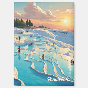 Pamukkale Turkey Travel Postcard Magnet