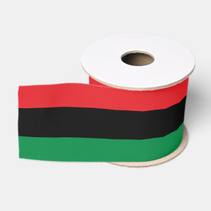 Pan African & Afro-American UNIA Flag Ribbon Grosgrain Ribbon