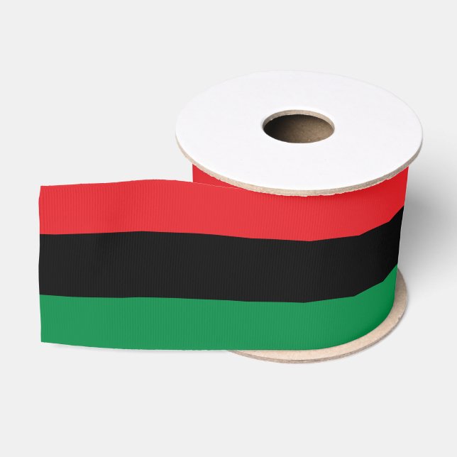 Pan African & Afro-American UNIA Flag Ribbon Grosgrain Ribbon (Spool)