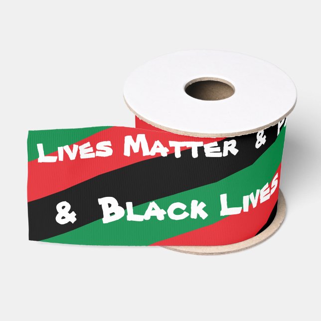 Pan African & Afro-American UNIA Flag Ribbon Grosgrain Ribbon (Spool)