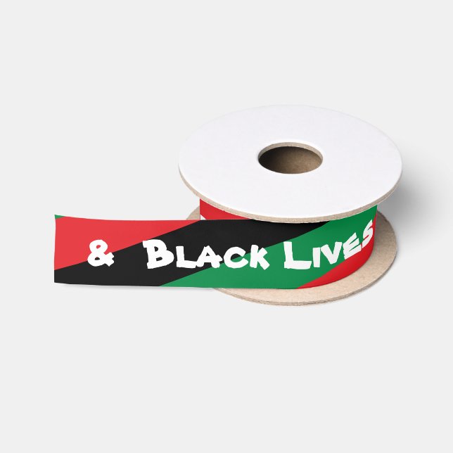 Pan African & Afro-American UNIA Flag Ribbon Satin Ribbon (Spool)