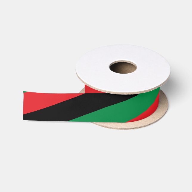 Pan African & Afro-American UNIA Flag Ribbon Satin Ribbon (Spool)