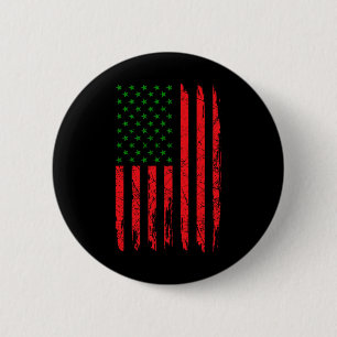 Pan African American Flag Afro Roots Black History 2 Inch Round Button