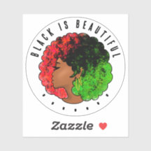 Pan African black girl woman red green pride afro
