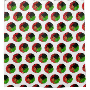 Pan African black girl woman red green pride afro