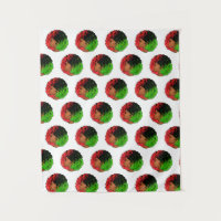 Pan African black girl woman red green pride afro