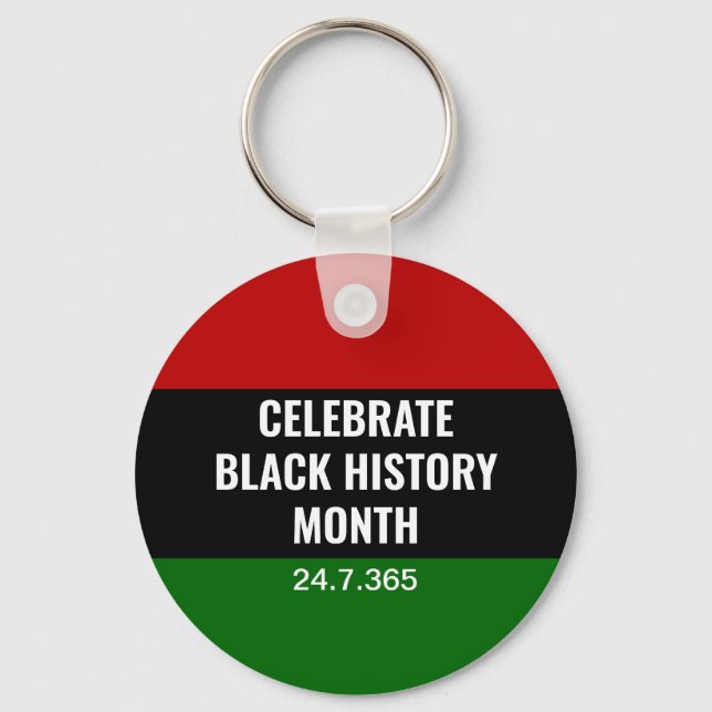 Pan African Black History Month Keychain (Front)