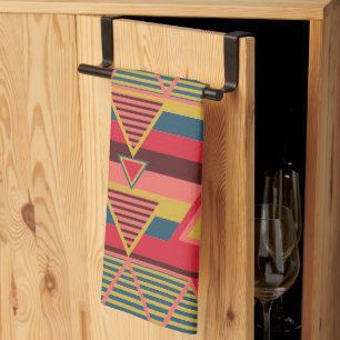 Pan African Colourful Triangle Pattern Kitchen Towel