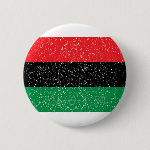 Pan African flag, Afro American Black history 2 Inch Round Button