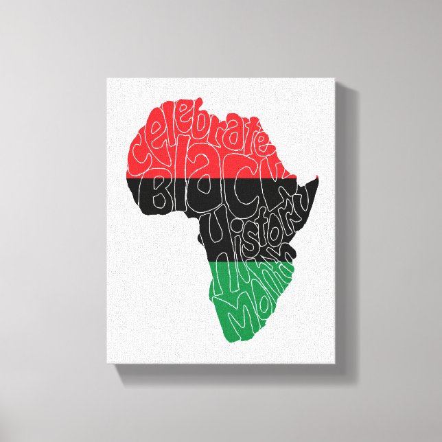 Pan African Flag Black History Month Art Design Canvas Print (Front)