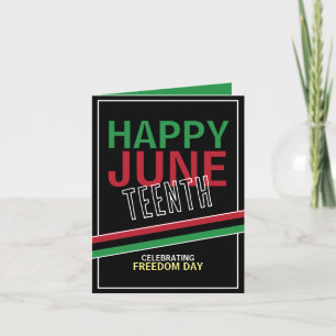 Pan-African flag Design, Juneteenth Celebration Card