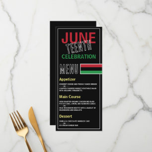 Pan-African flag Design, Juneteenth Celebration Menu