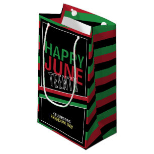 Pan-African flag Design, Juneteenth Celebration Small Gift Bag