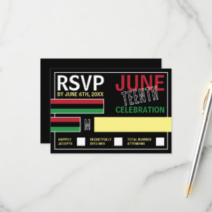 Pan-African flag Design, Juneteenth RSVP Card