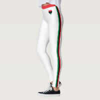 Pan African Flag fashion & Unia Symbol / white