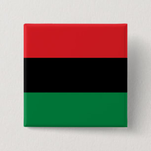Pan African Flag, Happy Kwanzaa 2 Inch Square Button