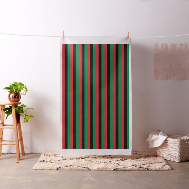 Pan African Flag, Happy Kwanzaa Fabric (In Situ)