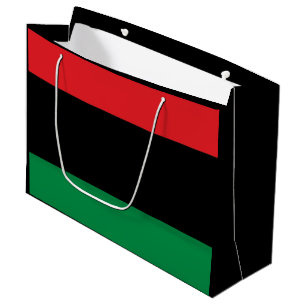 Pan African Flag, Happy Kwanzaa Large Gift Bag
