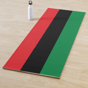 Pan African Flag, Happy Kwanzaa Yoga Mat