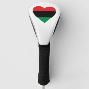 Pan African flag heart Afro American Black history Golf Head Cover