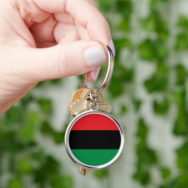 Pan African Flag & UNIA Symbol / sports fan Keychain (Hand)