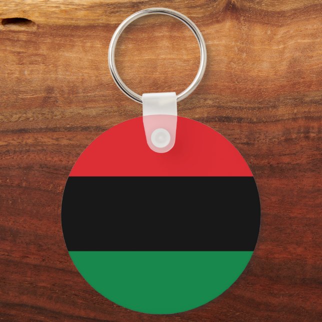 Pan African Flag & UNIA Symbol / sports fan Keychain (Front)