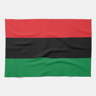 Pan African Flag & UNIA Symbol / sports fan Kitchen Towel