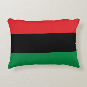 Pan African Flag & Union Symbol / sports fan Accent Pillow
