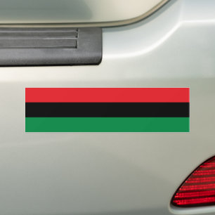 Pan African Flag & Union Symbol / sports fan Bumper Sticker