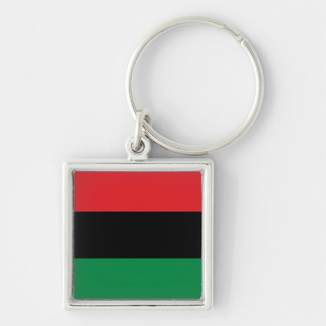 Pan African Flag & Union Symbol / sports fan Keychain (Front)