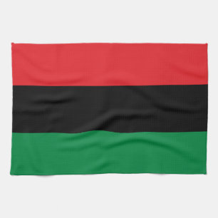 Pan African Flag & Union Symbol / sports fan Kitchen Towel