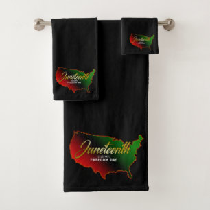 Pan African, Juneteenth  Bath Towel Set