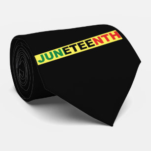 Pan African, Juneteenth BLACK  Neck Tie