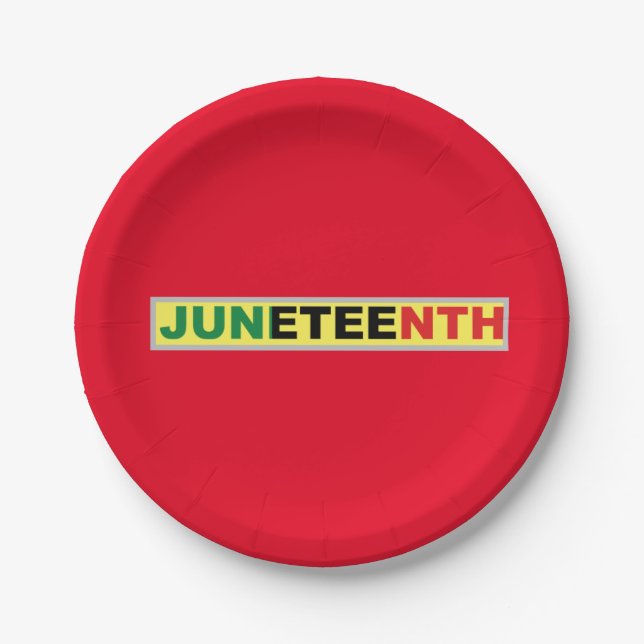 Pan African, Juneteenth Classic Round Paper Plate (Front)