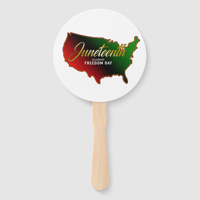 Pan African, Juneteenth  Hand Fan (Front)