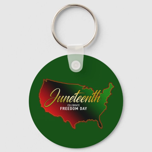 Pan African, Juneteenth Keychain (Front)