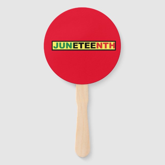 Pan African, Juneteenth RED Hand Fan (Front)