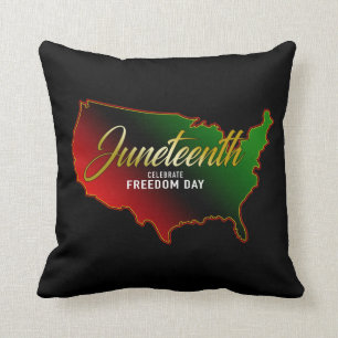 Pan African, Juneteenth Throw Pillow
