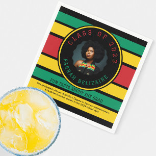 Pan African Photo Graduation Fun Facts Napkin