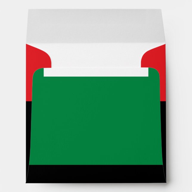 Pan African UNIA Flag Envelope (Back (Bottom))
