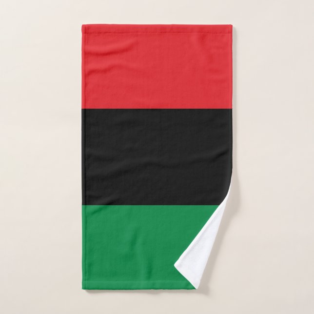 Pan African UNIA Flag Hand Towel (Hand Towel)